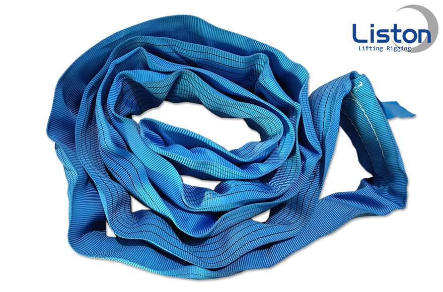 藍(lán)色8噸柔性圓形吊裝帶